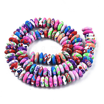 Handmade Polymer Clay Beads Strands X-CLAY-T020-02-1