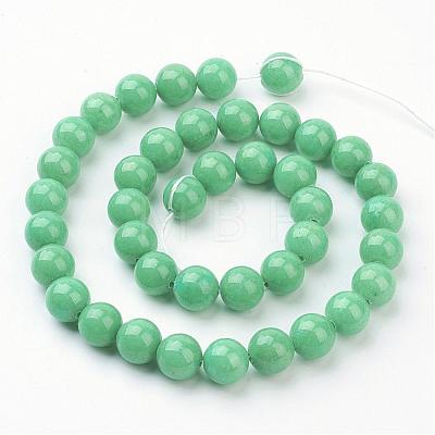 Natural Mashan Jade Round Beads Strands G-D263-10mm-XS19-1