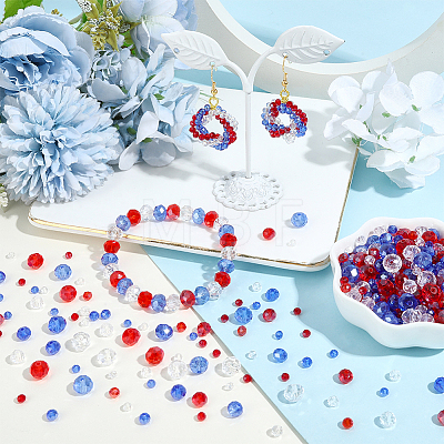 15 Strands 12 Styles Independence Day Electroplate Glass Beads Strands EGLA-PA0001-51-1