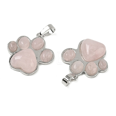 Natural Rose Quartz Pendants G-B194-02P-08-1