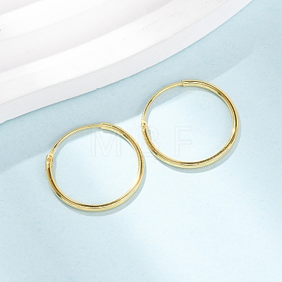 925 Sterling Silver Huggie Hoop Earrings EJEW-C179-05A-G-1
