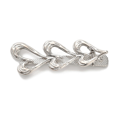 Alloy Alligator Hair Clips AJEW-A061-01E-P-1