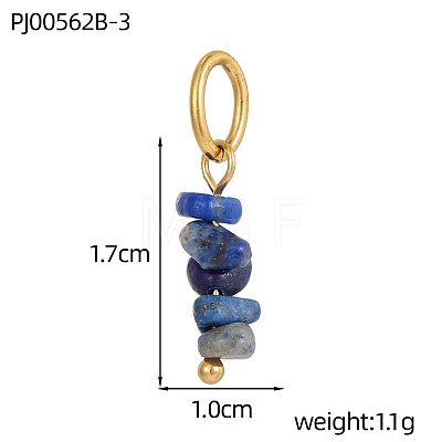 Natural & Synthetic Mixed Gemstone Chip Pendants G-OY009-80G-1