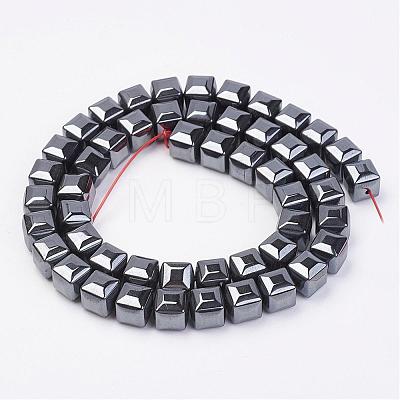 Non-magnetic Synthetic Hematite Beads Strands G-F396-34-8x8mm-1
