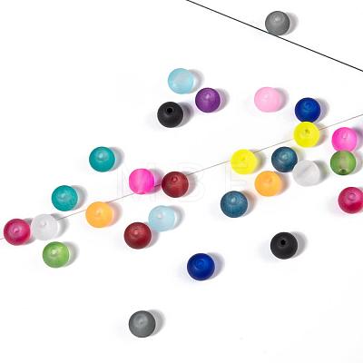 20 Colors Transparent Glass Beads Strands FGLA-X0002-01-6mm-1