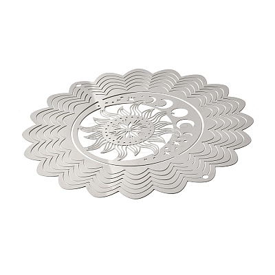 201 Stainless Steel 3D Rotating Hanging Wind Spinner STAS-C166-01F-P-1