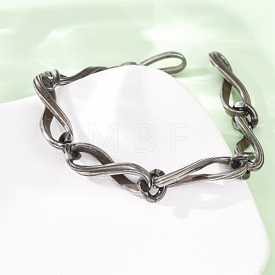 304 Stainless Steel Link Chain Bracelets for Women Men BJEW-C148-04AS-1