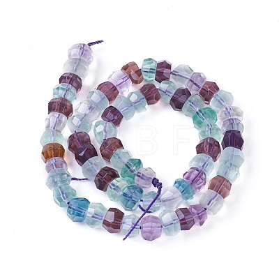 Natural Rainbow Fluorite Beads Strands G-P243-15-M-1