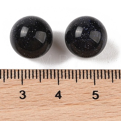 Synthetic Blue Goldstone No Hole Sphere Beads G-K353-04B-26-1