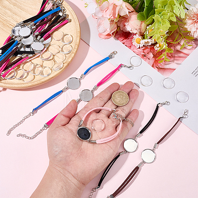 20Pcs 5 Colors Faux Suede Bracelet Making MAK-BM0001-01-1