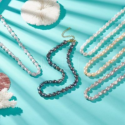 Natural Pearl Beaded Necklaces for Women NJEW-JN04107-1