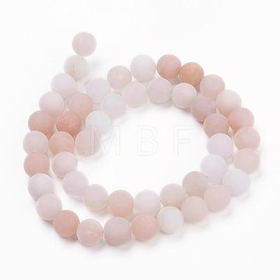 Natural Pink Aventurine Beads Strands G-F520-56-10mm-1