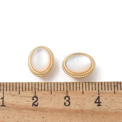 Brass Shell Beads KK-U052-41G-1