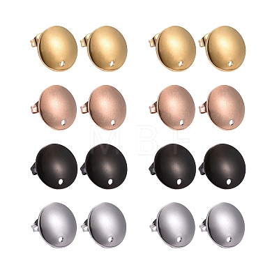24Pcs 4 Colors Stainless Steel Stud Earring Findings STAS-ZZ0001-01A-1