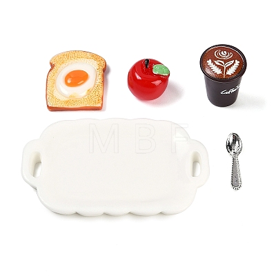 Resin Miniature Breakfast Set Ornaments DIY-H174-01I-1