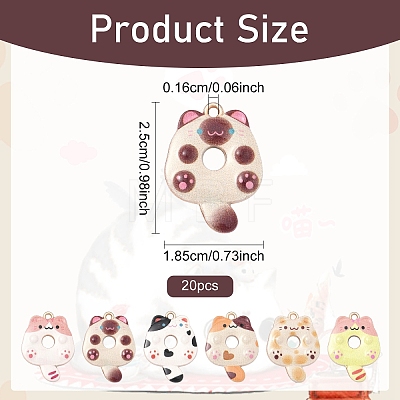 20Pcs Printed Alloy Pendants FIND-YW0012-04-1