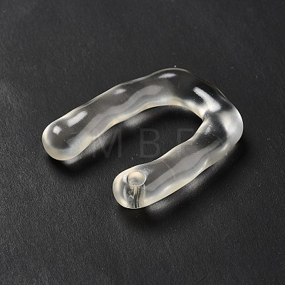 Transparent Resin Alphabet Pendants RESI-C028-02U-1