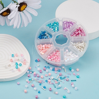 Cube & Seed Beads Kit for DIY Jewelry Making DIY-YW0004-83A-1