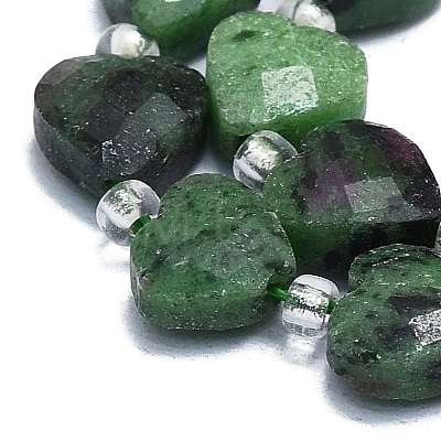 Natural Ruby in Zoisite Beads Strands G-K245-P01-02-1