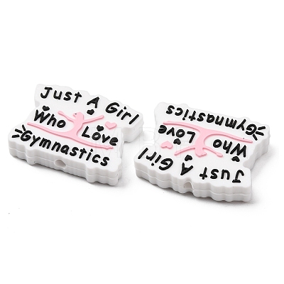 Sports Theme Silicone Focal Beads SIL-F021-03-1