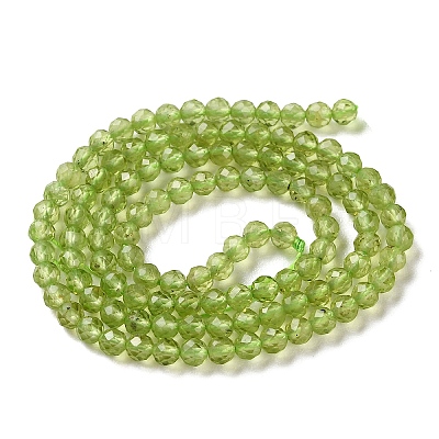 Natural Peridot Beads Strands G-P603-C-3mm-01-1