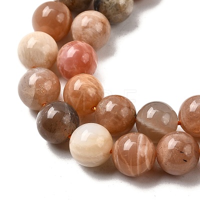 Round Natural Multi-Moonstone Beads Strands G-I176-09-10mm-1