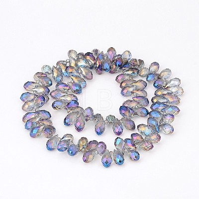 Electroplate Glass Beads Strands X-EGLA-J069-FR01-1