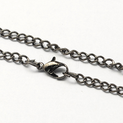 Vintage Iron Twisted Chain Necklace Making for Pocket Watches Design LS-CH-R062-B-1