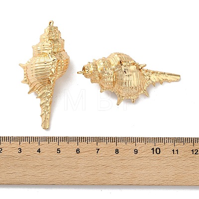 Electroplated Natural Conch Shell Big Pendants SSHEL-B002-01G-02-1