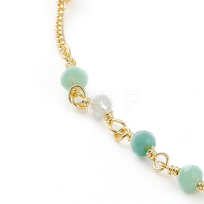 Faceted Glass Beaded Necklaces NJEW-JN03278-04-1