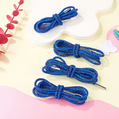 4Pcs Rhinestone Round Cord Shoelace FIND-TA0010-44P-01-1