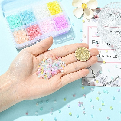 2272Pcs 8 Colors Drawbench Style Glass Seed Beads SEED-YW0003-21-1
