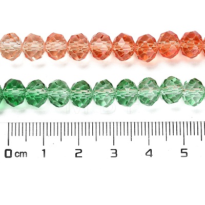 Transparent Painted Glass Beads Strands X1-DGLA-A034-T6mm-A04-1