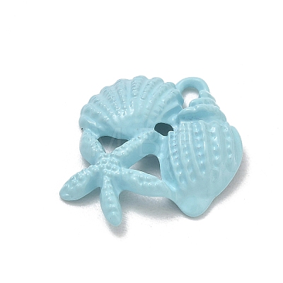 Spray Painted Alloy Pendants AL-CBA5D51-02D-1