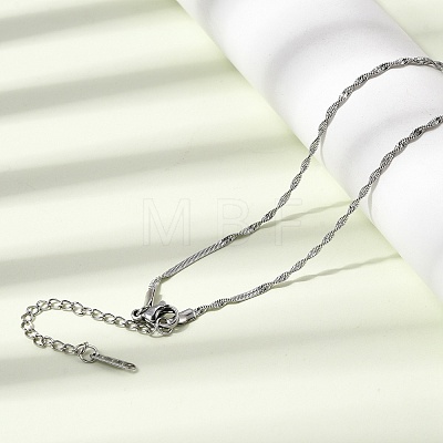 12Pcs 1.7MM 304 Stainless Steel Rope Chain Necklaces for Men Women NJEW-H093-13P-1