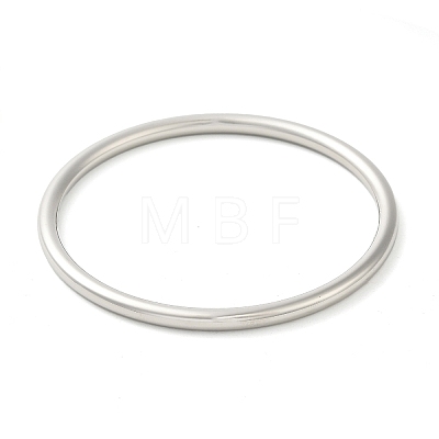 Non-Tarnish 304 Stainless Steel Simple Roung Ring Bangles for Women BJEW-F461-01F-P-1