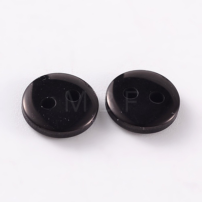 2-Hole Flat Round Resin Sewing Buttons for Costume Design BUTT-E119-24L-13-1