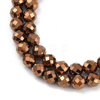 Electroplated Synthetic Non-magnetic Hematite Beads Strands G-H072-B01-01C-1