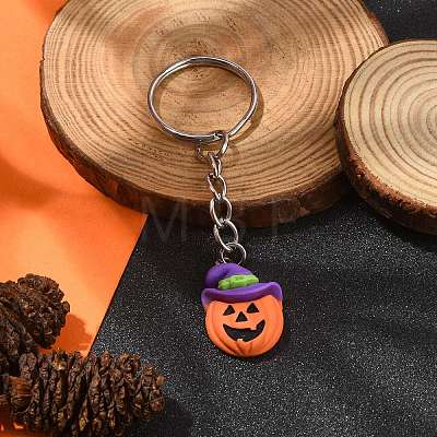 Alloy and Resin Pendant Keychain KEYC-JKC00895-1