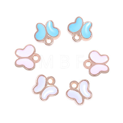 Light Gold Plated Alloy Enamel Charms PALLOY-CJ0007-05-1