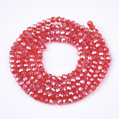 Electroplate Glass Beads Strands EGLA-T013-04H-1