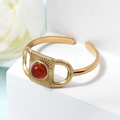 304 Stainless Steel Cuff Open Rings RJEW-F213-01G-08-1