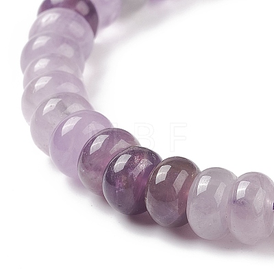 Adjustable Natural Amethyst Braided Bead Bracelets BJEW-F369-A18-1