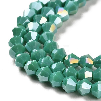 Opaque Solid Color Electroplate Glass Beads Strands X1-GLAA-F029-P4mm-A07-1