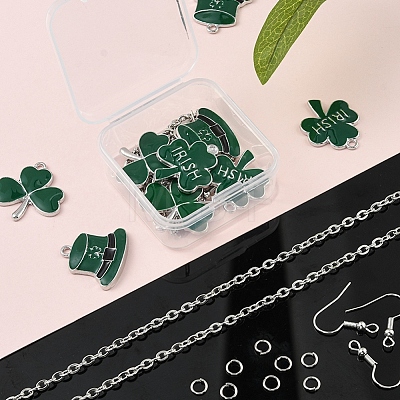 DIY Clover Pendant Jewelry Sets Making Kit DIY-YW0005-05P-1