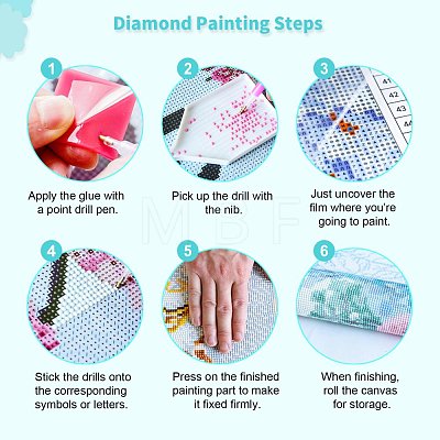 DIY 5D Lover Pattern Canvas Diamond Painting Kits DIY-C021-24-1