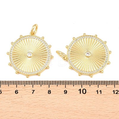 Brass Micro Pave Cubic Zirconia Pendants X-KK-C162-062G-02-1