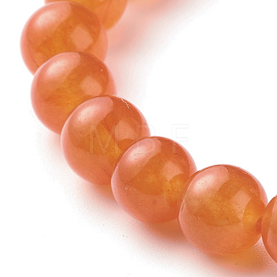 Dyed Natural Malaysia Jade Round Beads Stretch Bracelets Set BJEW-JB06956-1