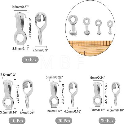 304 Stainless Steel Ball Chain Connectors STAS-NB0004-27P-1