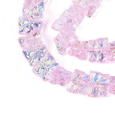 Baking Paint Electroplate Transparent Glass Beads Strands EGLA-N020-05E-1